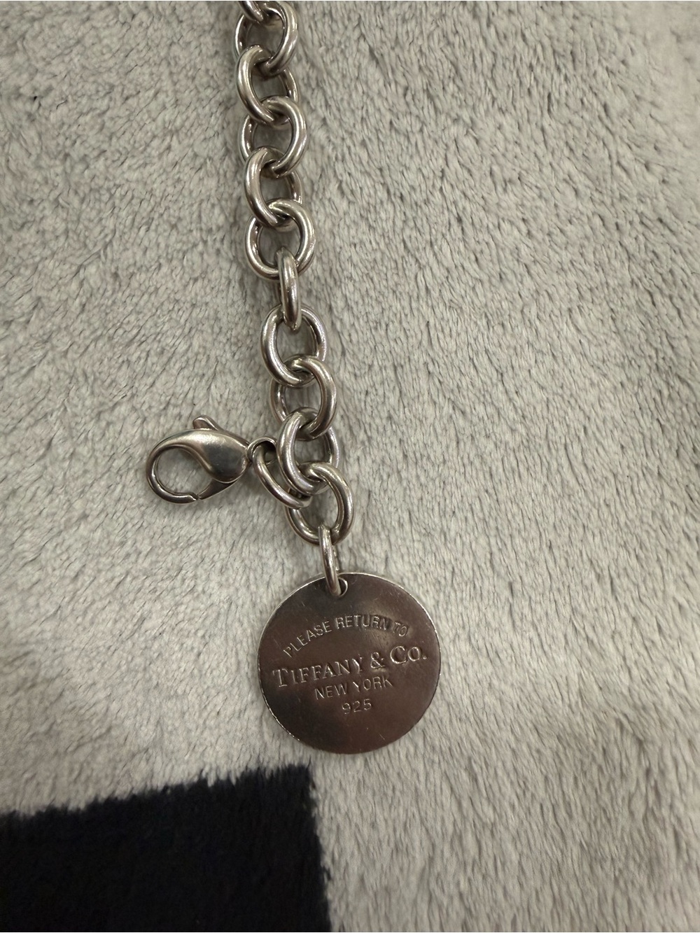 Tiffany & Co. Silver Round Tag Link Bracelet
